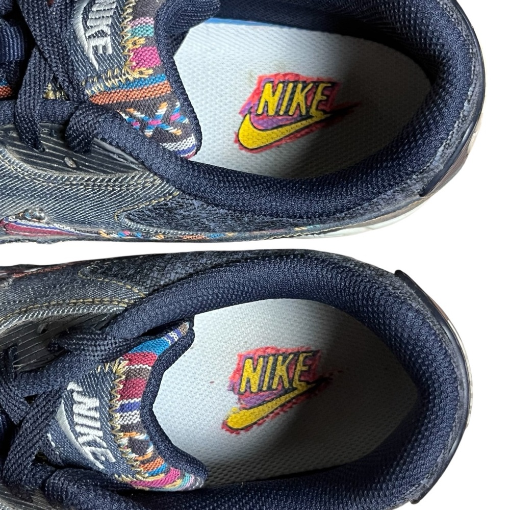 Nike Air Max 90 Premium 'Afro Punk' Blue Denim 700155-402  — 11.5 - Picture 8 of 14